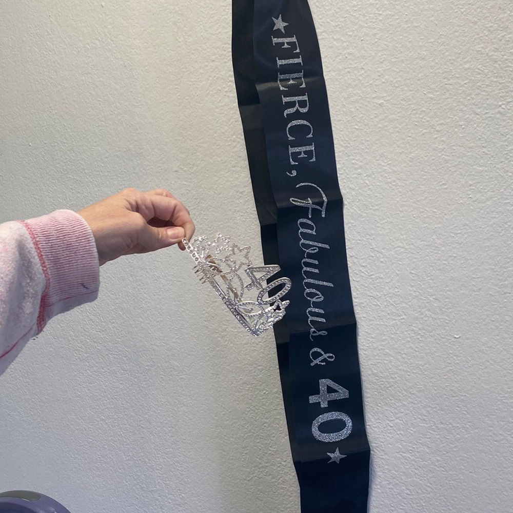 Sash & Tiara for the 40th birthday!